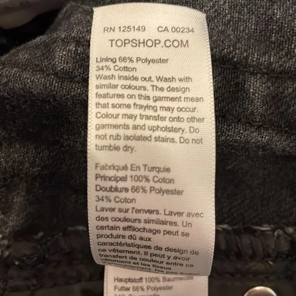 cheeky, black distressed jean shorts by Top Shop - Picture 7 of 7